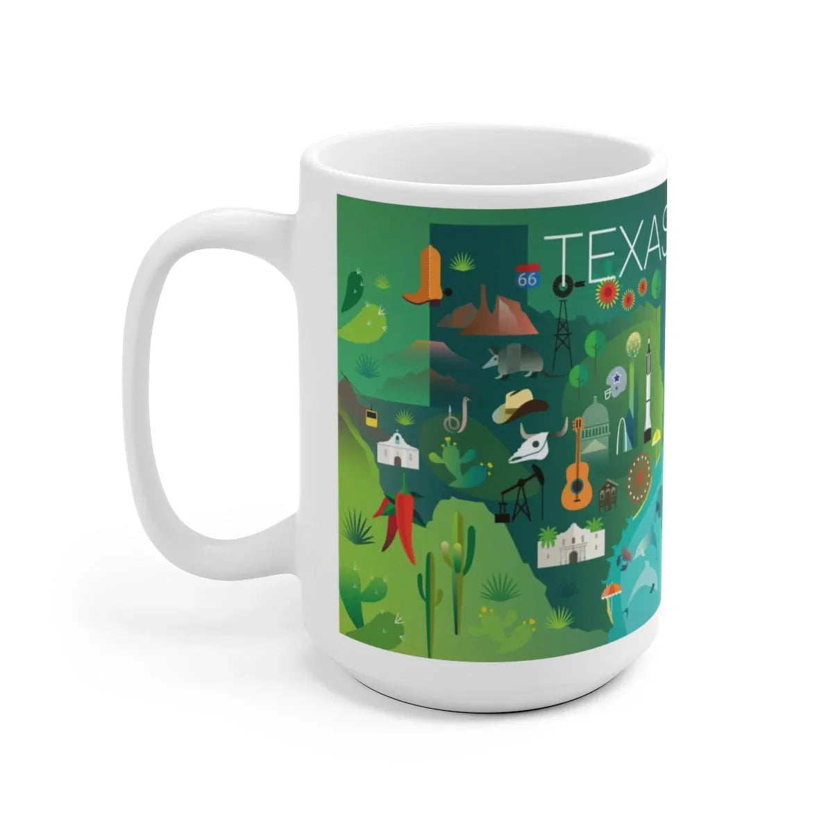 TEXAS 11 OZ OR 15 OZ CERAMIC MUG - BIG FRENCHIES