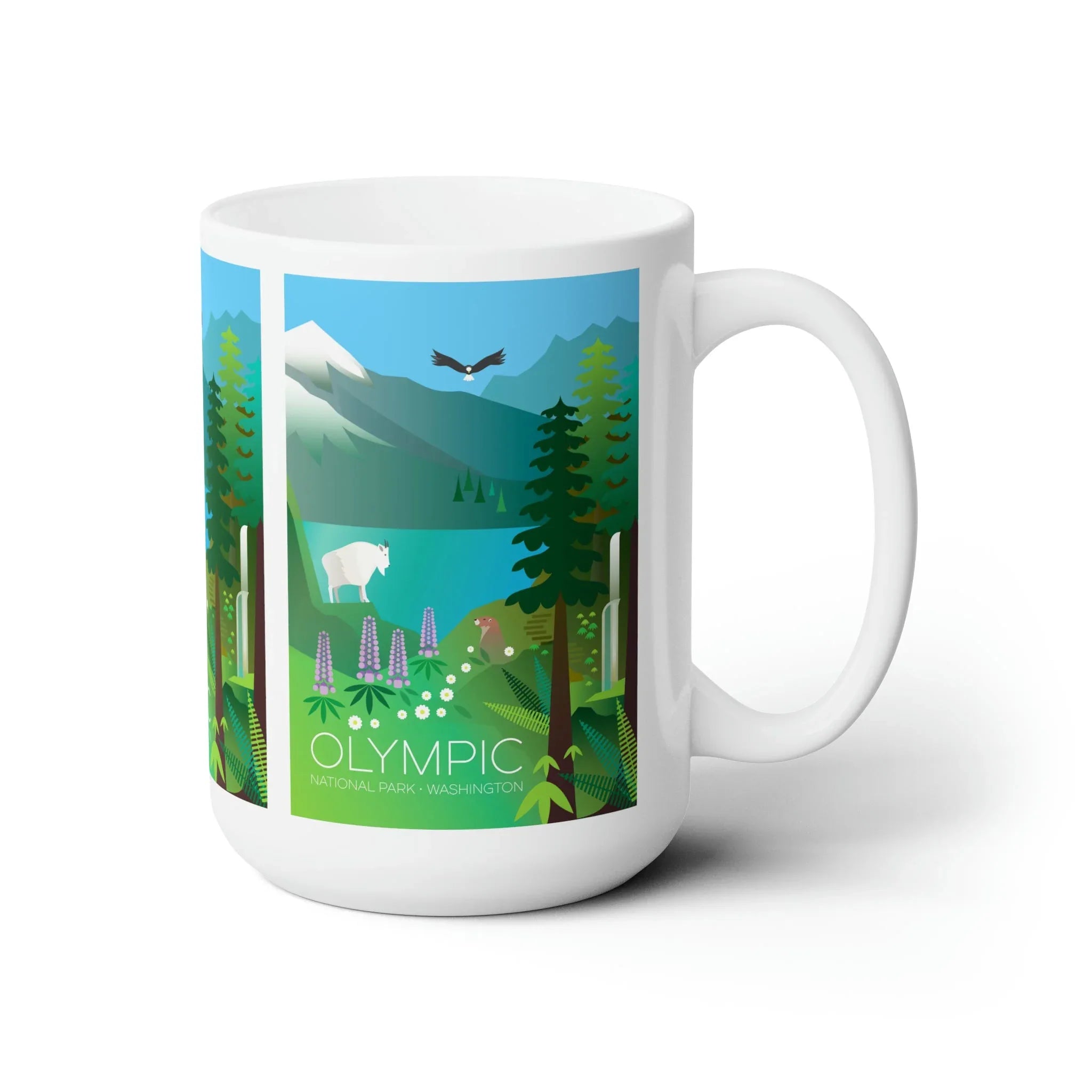 Olympic National Park Ceramic Mug 11oz or 15oz - BIG FRENCHIES