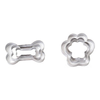 Country Living 6-Piece Stainless Steel Cookie Cutter Set (3 Paw-Shaped, 3 Bone-Shaped) - BIG FRENCHIES