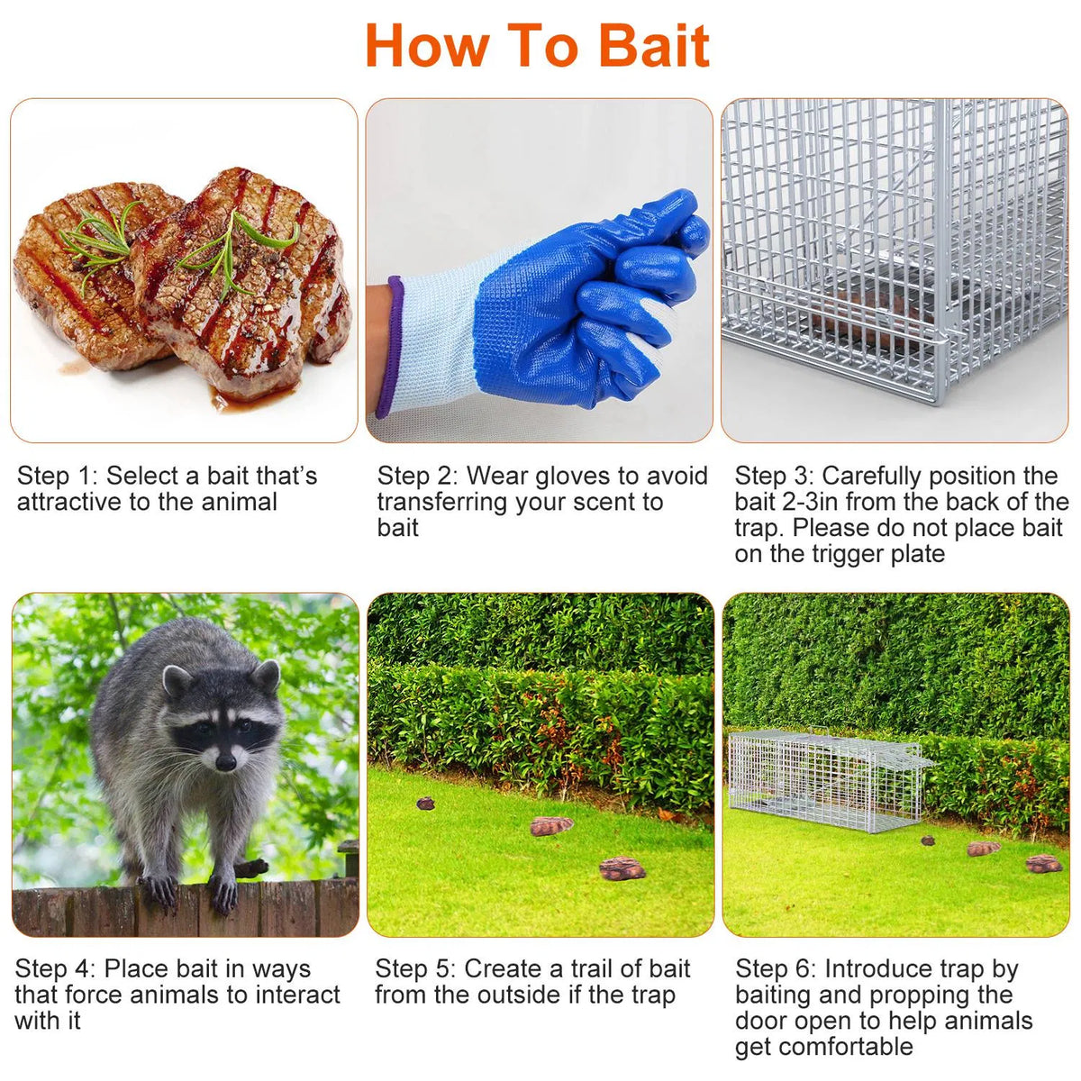 Heavy-Duty Live Animal Trap - 37x14x15 Inch Galvanized Mesh, Sensitive Pedal Trigger & Rear Release Door, Guarded Handle