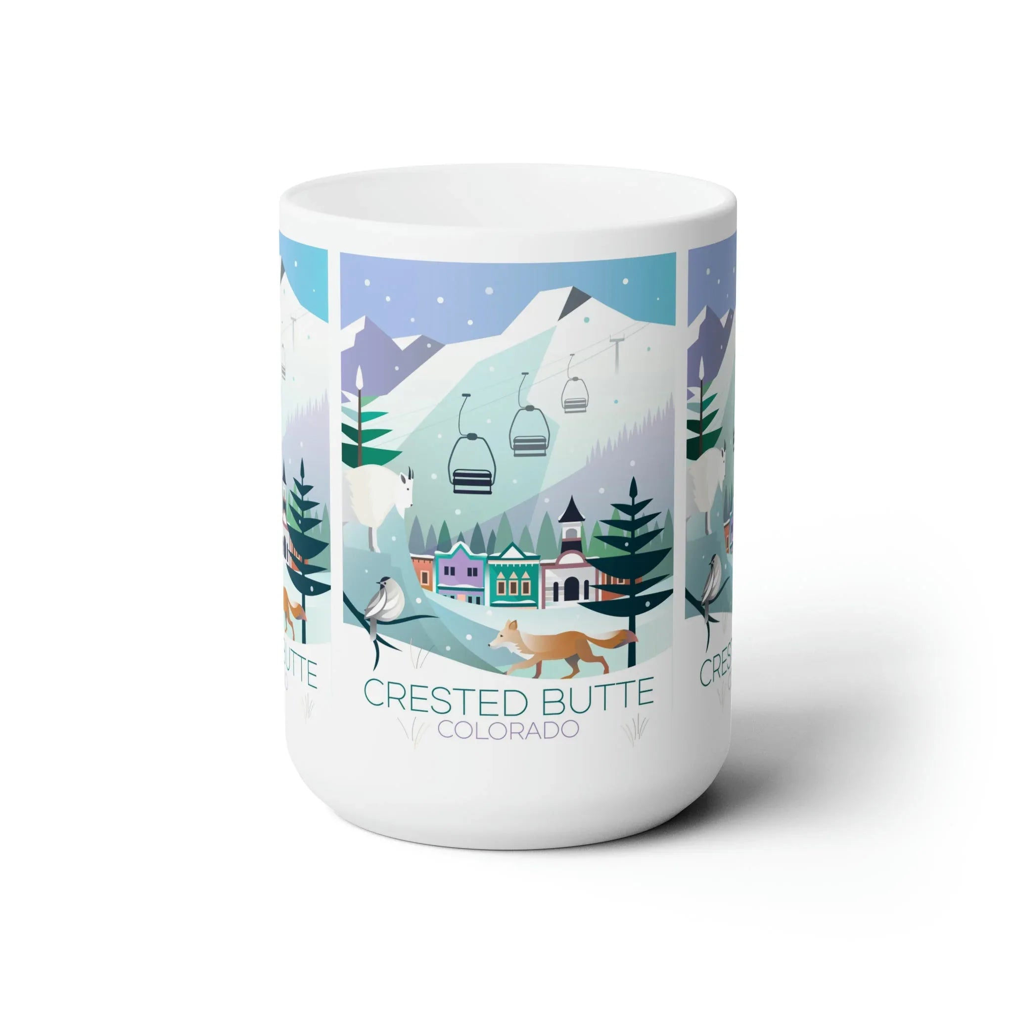 Crested Butte (Winter) Ceramic Mug 11oz or 15oz - BIG FRENCHIES