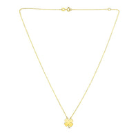 14K Yellow Gold Four Leaf Clover Necklace