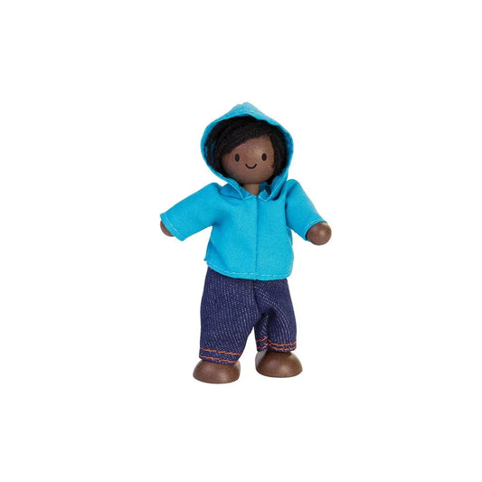 Boy Dollhouse Figure - Dark Skin Tone - BIG FRENCHIES