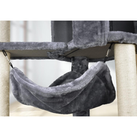 Cat Tree With Cat Condo And Big Hammock, Grey