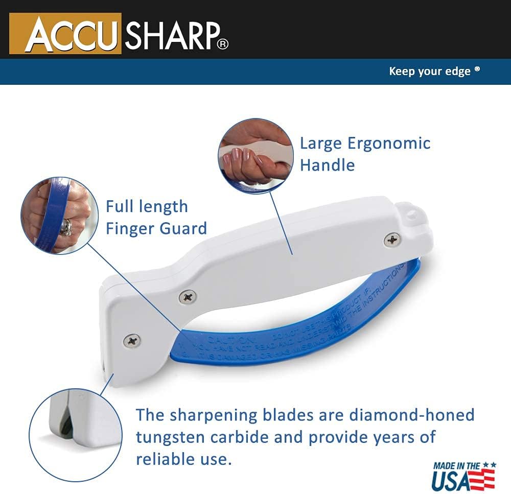 AccuSharp Knife Sharpener 001 Tungsten Carbide Fast Edge Tool Sharpener