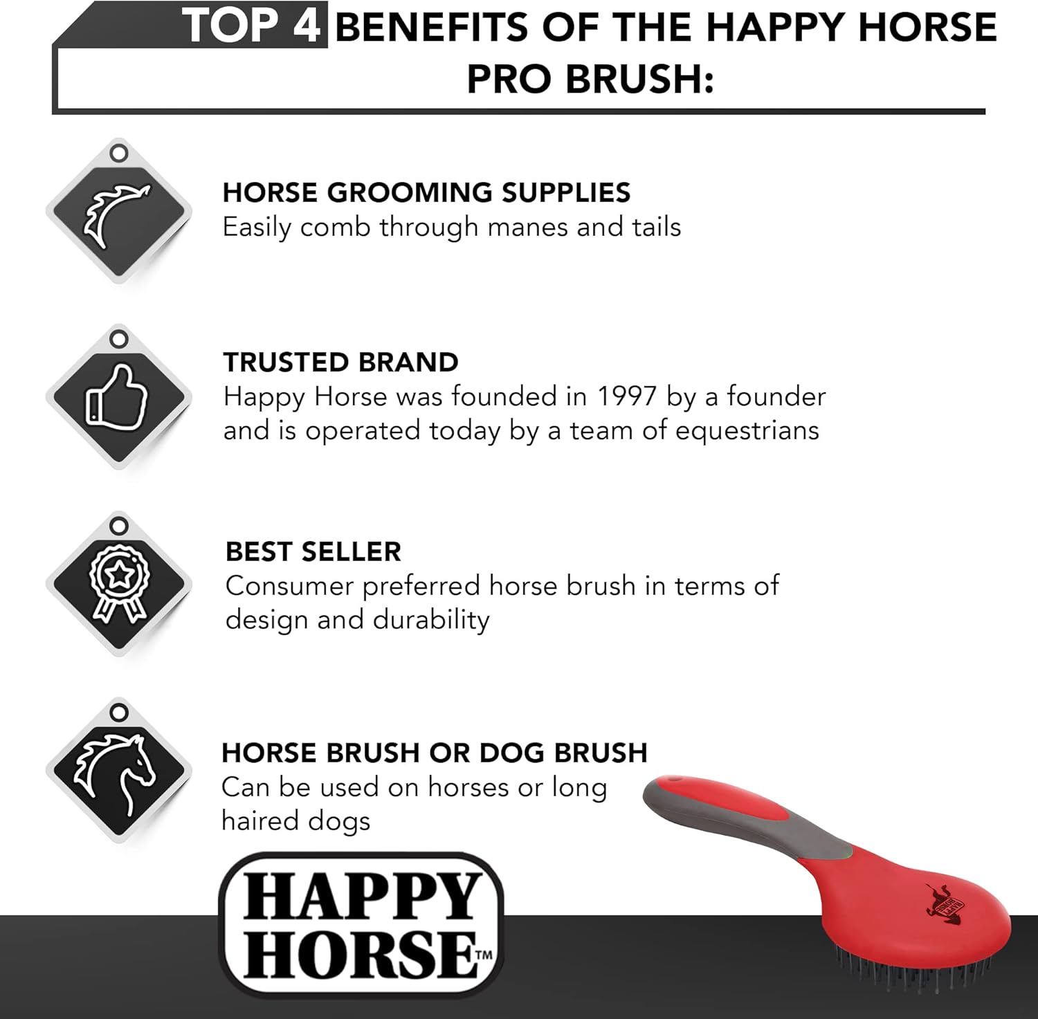 Horse Grooming Bundle Davis Scruffy Shampoo 32oz and Mane & Tail Brush