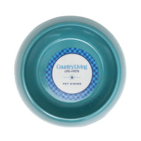 Country Living Set of 2 Natural Fiber Dog Bowls – Teal Blue - BIG FRENCHIES
