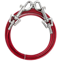 Boss Pet Tie-Out Cable for Large Dogs Up to 60lb 30ft Twin Swivel w/ Spring