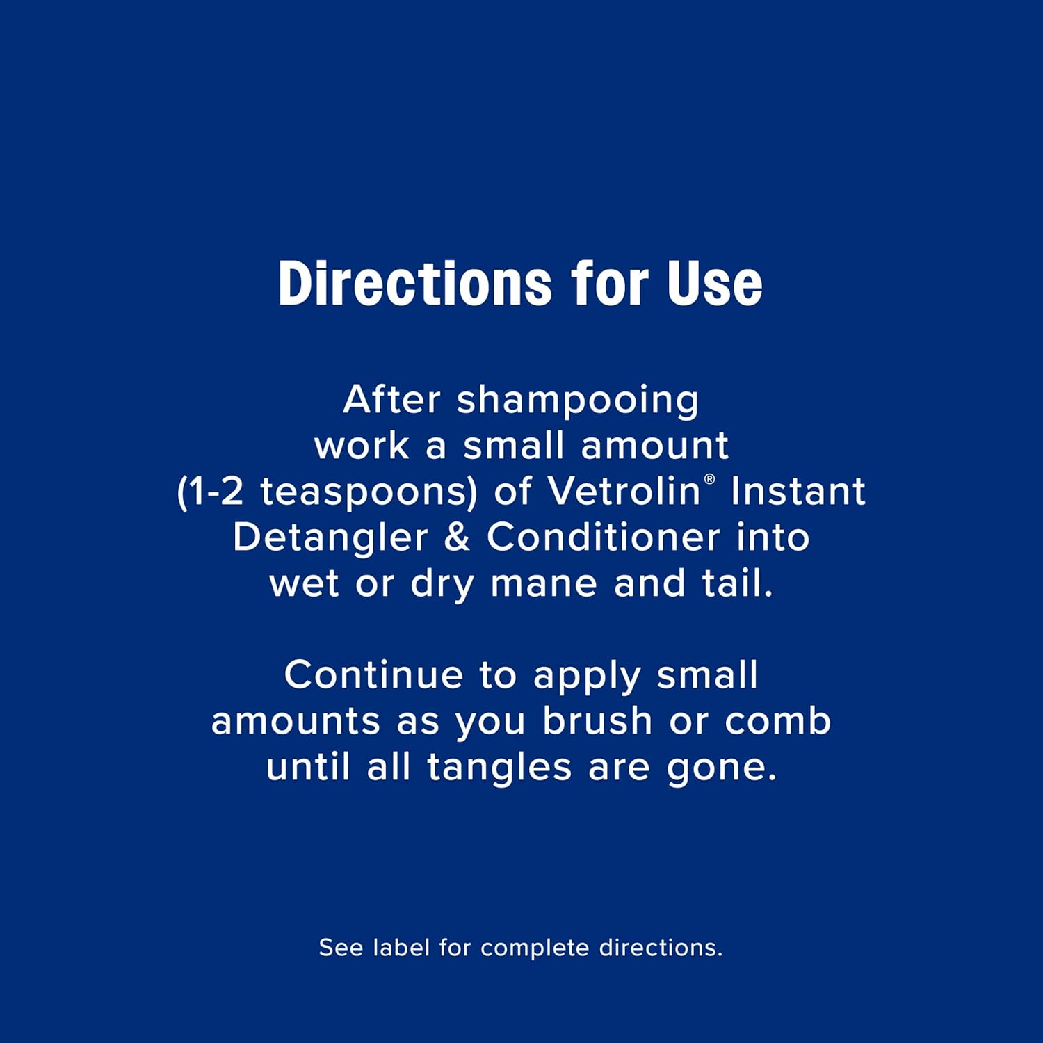 Farnam Vetrolin Instant Detangler & Conditioner Healthy Horses Mane and Tail 12 oz.