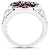 2.34 Carat Genuine Garnet .925 Sterling Silver Ring