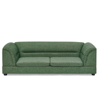 Oversized Pet Sofa, Curved Armrest Rectangular Dog Sofa, Linen Fabric Comfort Pet Couch for Large & Oversized Dogs-Olive