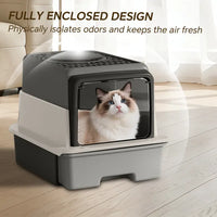 2026 Top-Rated Cat Litter Box, Pull-Out Drawer, No Scoop Needed, Fits Modern Home Decor