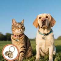 Copper Bell For Dog Collar, 4 PCS Brass Dog Bells Extra Loud Collar Bell For Pet Tracking Anti Lost Training Pets Pendan