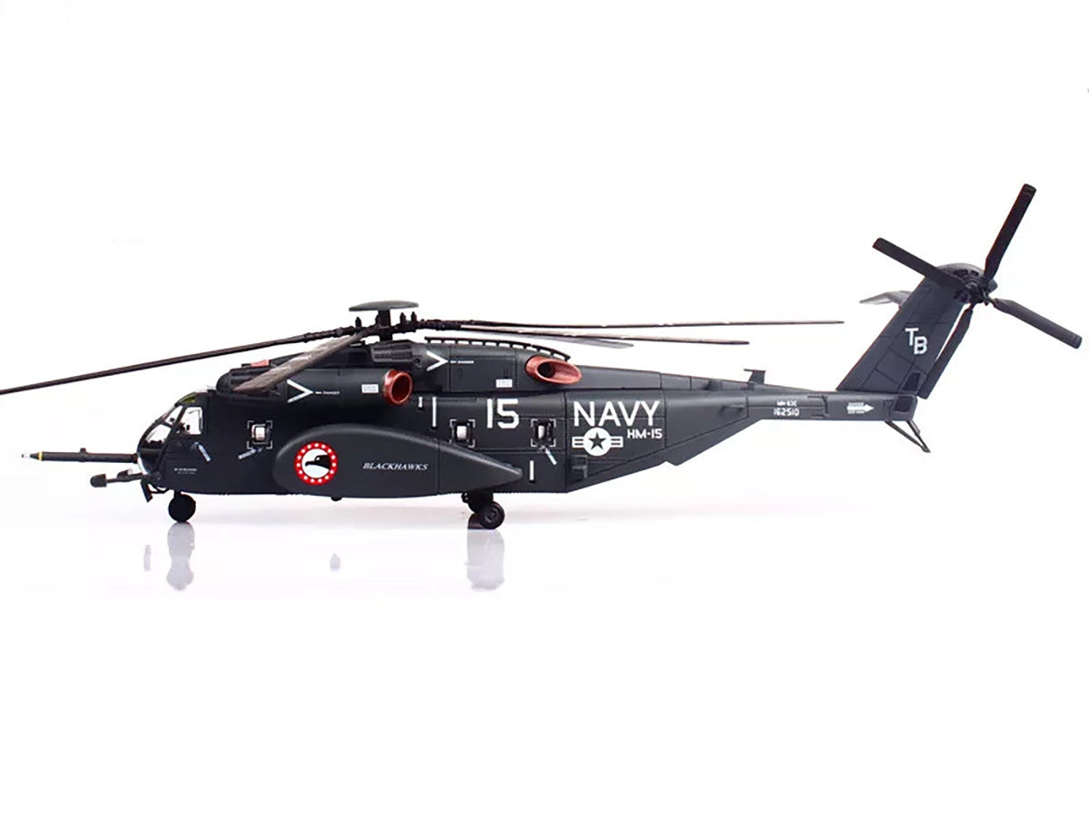 Sikorsky MH-53E Sea Dragon Helicopter "United States Navy Blackhawks Tail Number 15" Dark Gray 1/72 Diecast Model by Panzerkampf