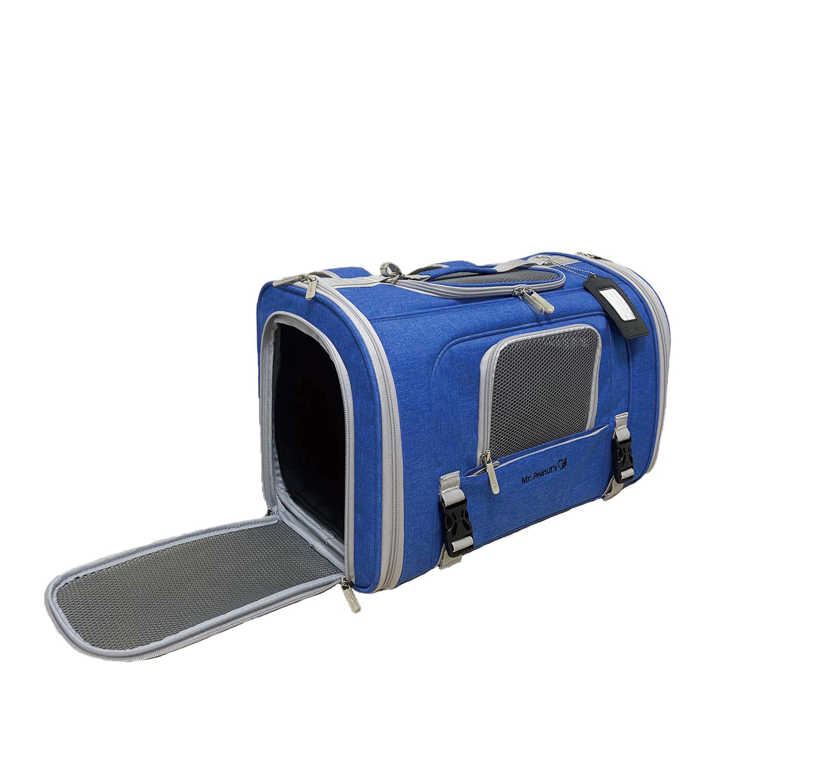 Mr. Peanut's Monterey Series Airline Compliant Horizontal Backpack Pet Carrier - BIG FRENCHIES