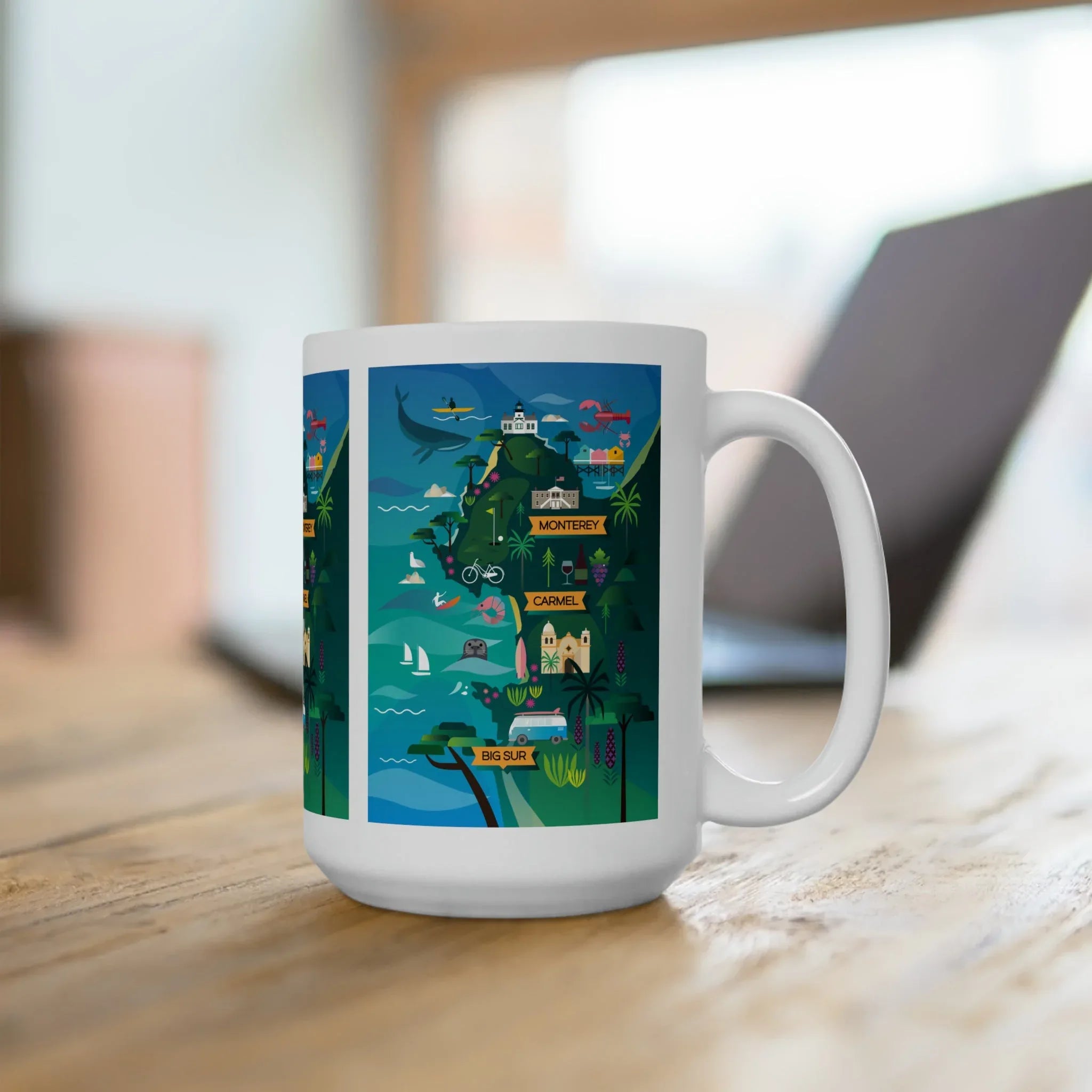 Monterey + Carmel Ceramic Mug 11oz or 15oz - BIG FRENCHIES