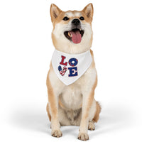 Patriotic Pet Bandana Collar - Celebrate Love, Perfect for July 4th, Dog Lovers, Pet Fashion, Cute Dog Accessories - BIG FRENCHIES