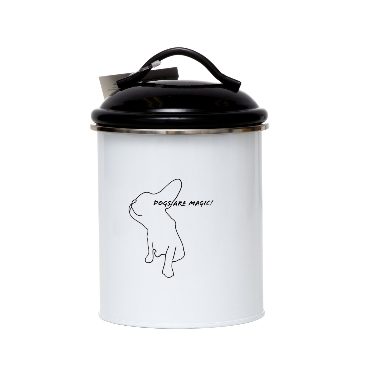 Country Living Set of 3 Pet Treat Storage Canisters – Black & White - BIG FRENCHIES