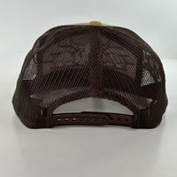 Buffalo & Cow Skull 7 Panel Leather Rope SNAPBACK Mesh Trucker Cap HAT Custom Embroidered