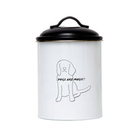 Country Living Set of 3 Pet Treat Storage Canisters – Black & White - BIG FRENCHIES