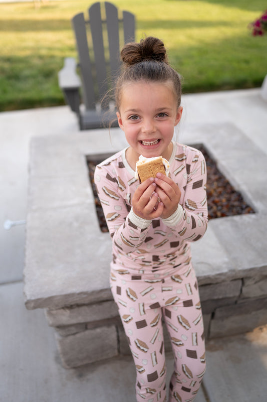 S'more to Love (Long Sleeve PJ) - Pink - BIG FRENCHIES