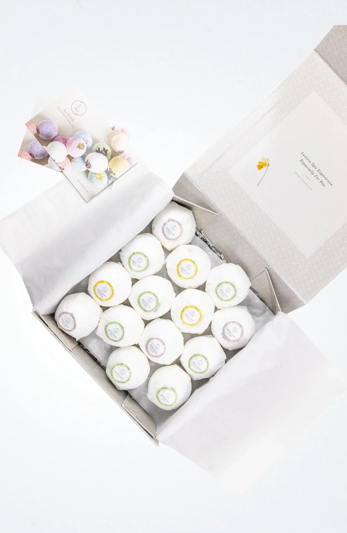 Bath Bombs Gift Box, Set of 14 Big 100% Natural Relaxing Bath Bombs - BIG FRENCHIES
