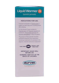 Puppy Dog Durvet Liquid Wormer 2x Puppies Adult Dogs 8 Oz. Hookworms Roundworms Safe