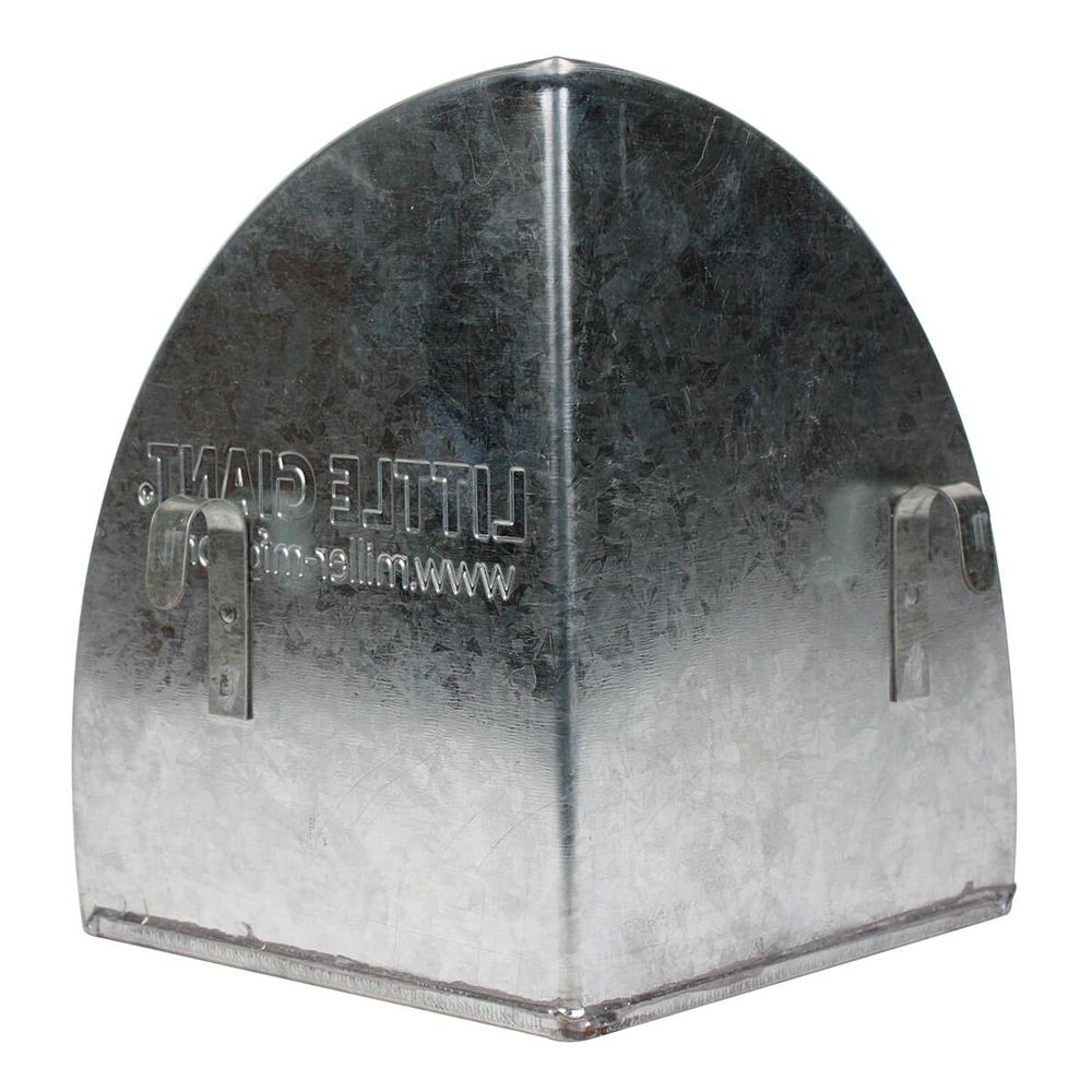 Little Giant Galvanized Hanging Corner Poultry Feeder Space-Saving Chicken Farm 2-Pack