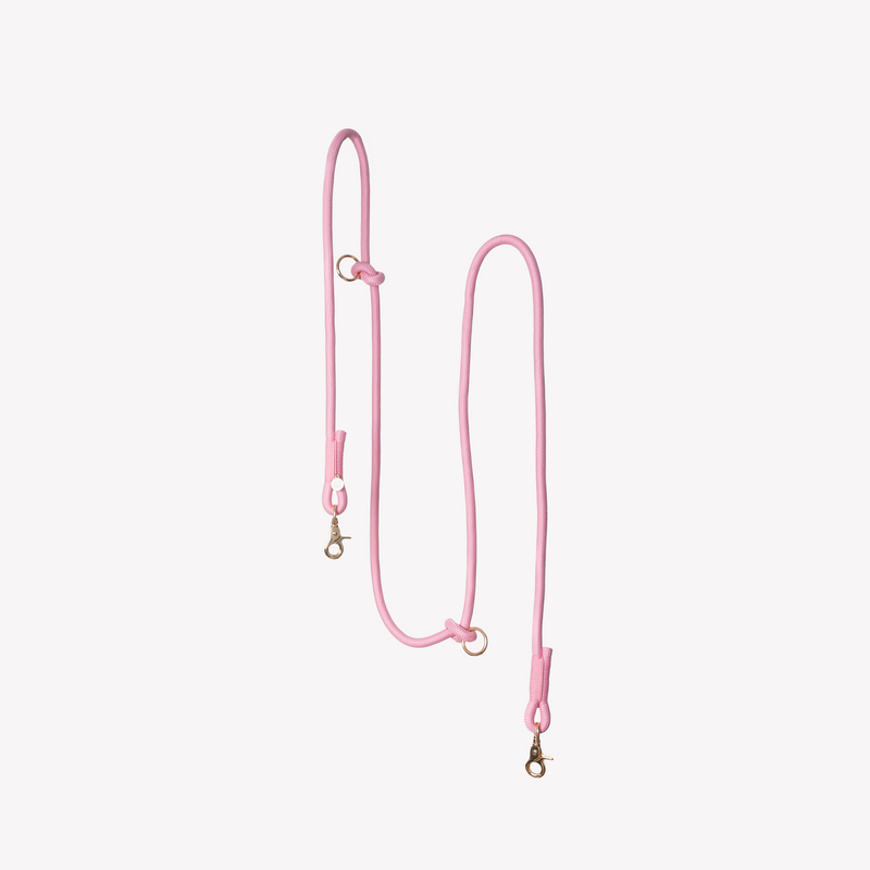 'Pink' - Hands Free Braided Leash-Hands Free Braided Leash-BIG FRENCHIES-FURLOU