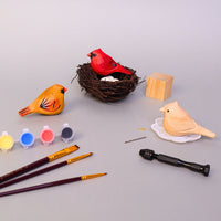 Hand-Carved Cardinal Bird DIY Painting Kit – Nature-Inspired Decor & Gifts - BIG FRENCHIES