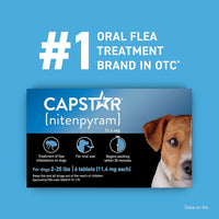 Capstar Flea Tablets Oral Treatment for Dogs 2-25 lb 6 Doses Fast Acting