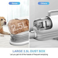 14Kpa Dog Grooming Kit & Vacuum, 2.5L Pet Hair Vacuum Suction - BIG FRENCHIES