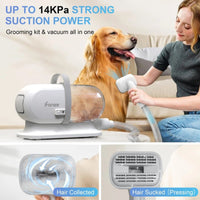 14Kpa Dog Grooming Kit & Vacuum, 2.5L Pet Hair Vacuum Suction - BIG FRENCHIES