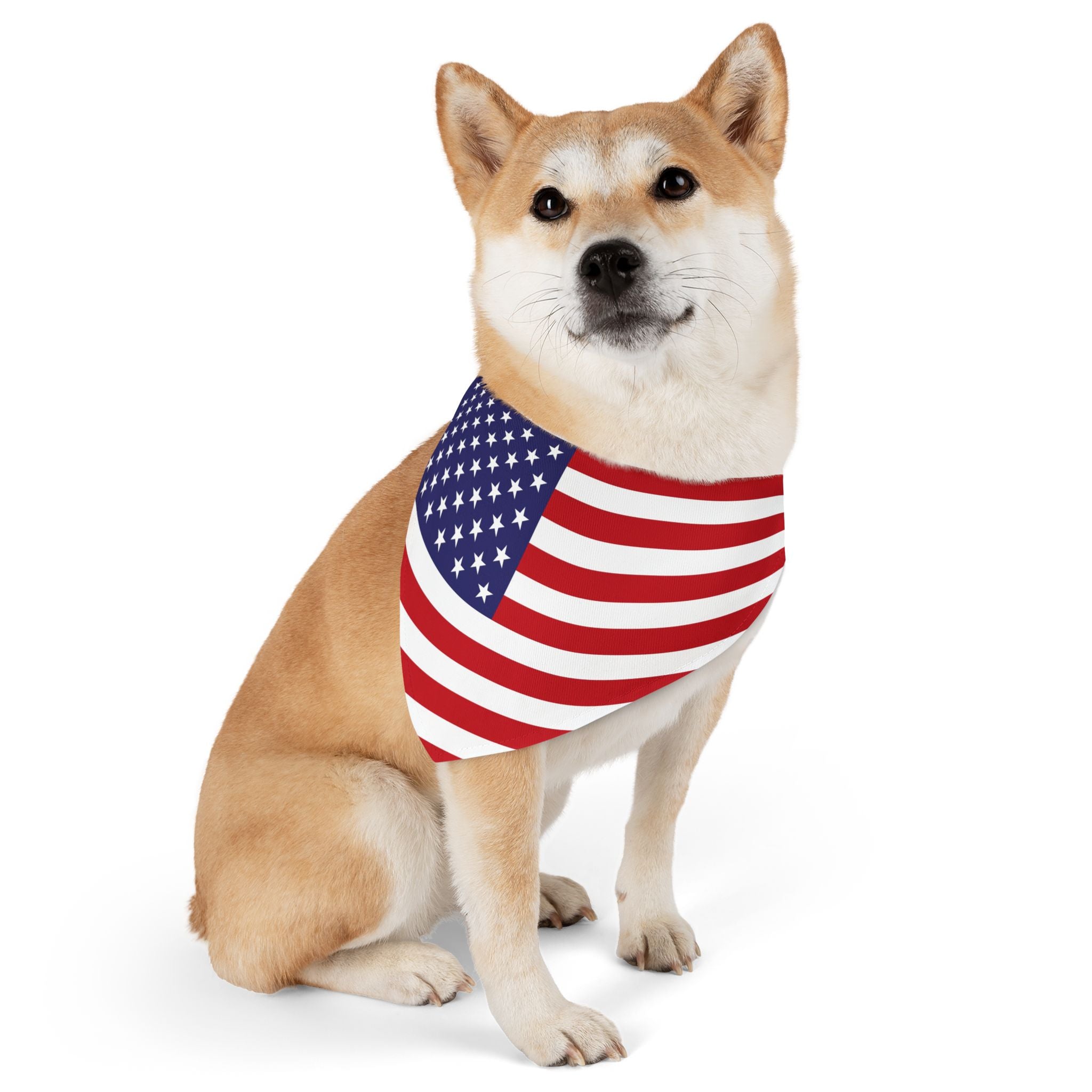 Patriotic American Flag Pet Bandana – Celebrate Veterans Day in Style - BIG FRENCHIES