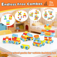150 Pcs Toddler Building Blocks Toy STEM Montessori Early Learning Toys for 3+ year old