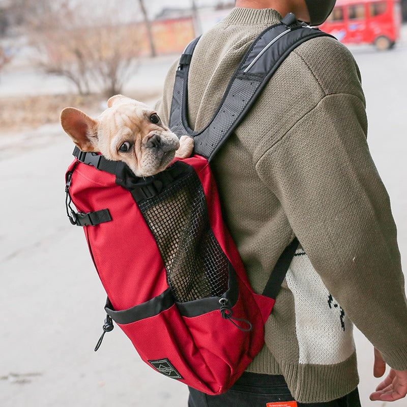 Pet Dog Carrier Bag Carrier For Dogs Backpack Out Double Shoulder Portable Travel Backpack Outdoor Dog Carrier Bag Trave