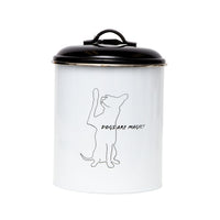 Country Living Set of 3 Pet Treat Storage Canisters – Black & White - BIG FRENCHIES