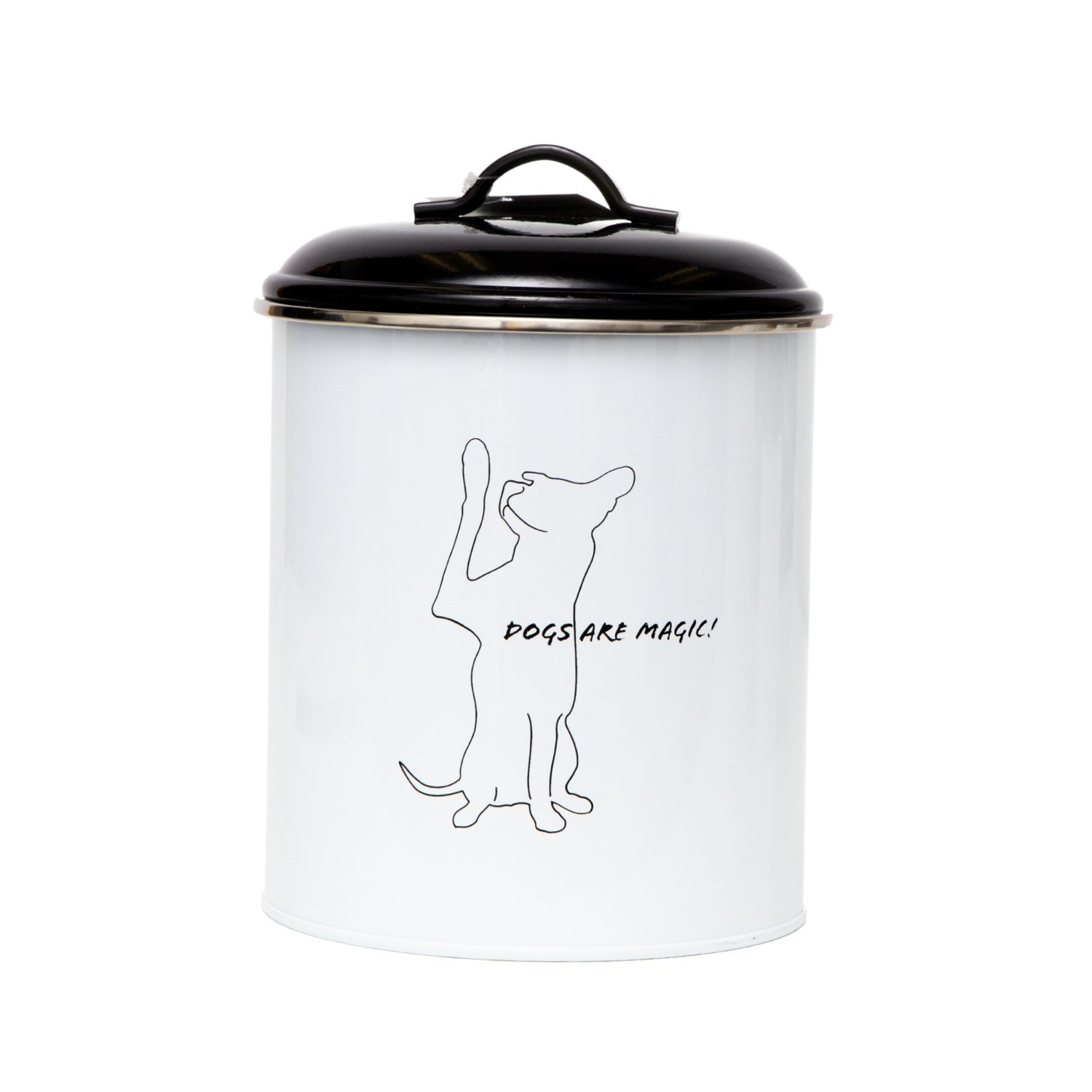 Country Living Set of 3 Pet Treat Storage Canisters – Black & White - BIG FRENCHIES