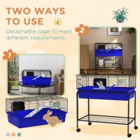 Two-Story Small Animal Cage Removable From Stand