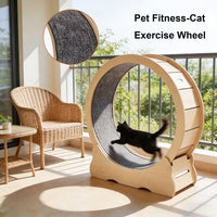 Cat Wheel, Large Cat Treadmill for Indoor Pets, Cats Exercise Running Wheel with Detachable Carpet, Quiet and Sturdy, Su