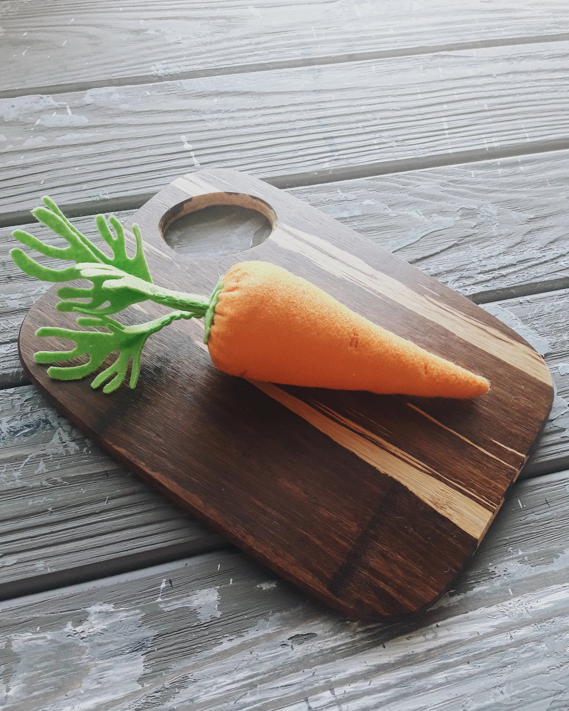 Carrot play food, felt food vegetables - BIG FRENCHIES