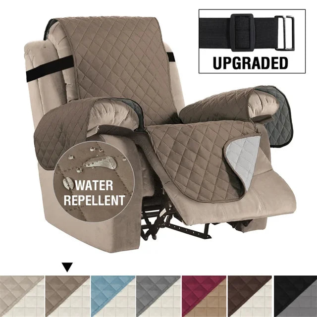 Waterproof Recliner Cover Snap Fixed Pet Dog Kids Sofa Mat Couch Slipcovers For Living Room Dustproof Furniture Protector Covers