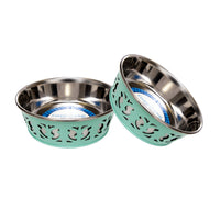 Country Living Set of 2 Stainless Steel Dog Bowls – Farmhouse Style, Ideal for Small to Medium Dogs - BIG FRENCHIES