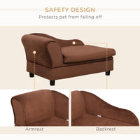 Pet Sofa Dog Sofa For Small Dogs With Storage, Brown