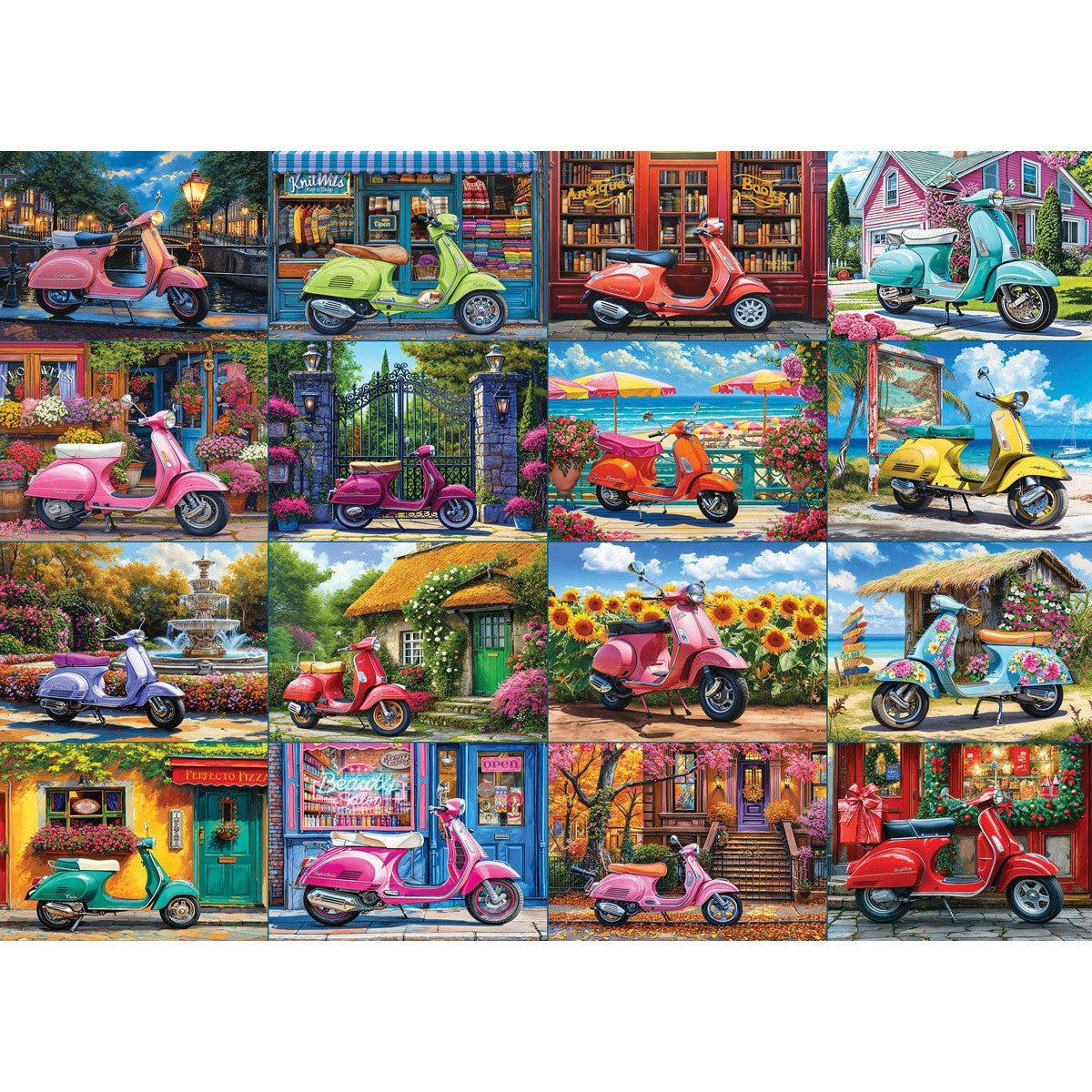16 Scooters 1000 Piece Jigsaw Puzzle Eurographics - BIG FRENCHIES
