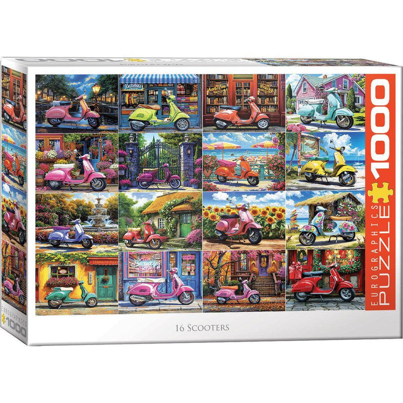 16 Scooters 1000 Piece Jigsaw Puzzle Eurographics - BIG FRENCHIES