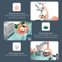 MEACAOFG Baby puzzle brain train track car car breakthrough adventure children's toys girls 3 years 6 boys