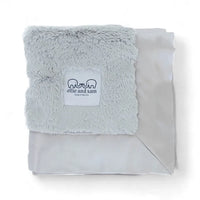 Luxury Satin Border Lovey - Silver - BIG FRENCHIES
