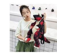 Simulation big dinosaur children's backpack creative new cartoon toy dinosaur bag plush toy bag factory direct supply