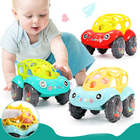 Bobo Car Baby Bell Grip Soft Toy Baby Teether Hand Catch Ball